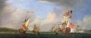 Monamy, Peter The Royal yacht Peregrine and another yacht in the Medway off Gillingham Kent,Passing Upnor Castel china oil painting reproduction